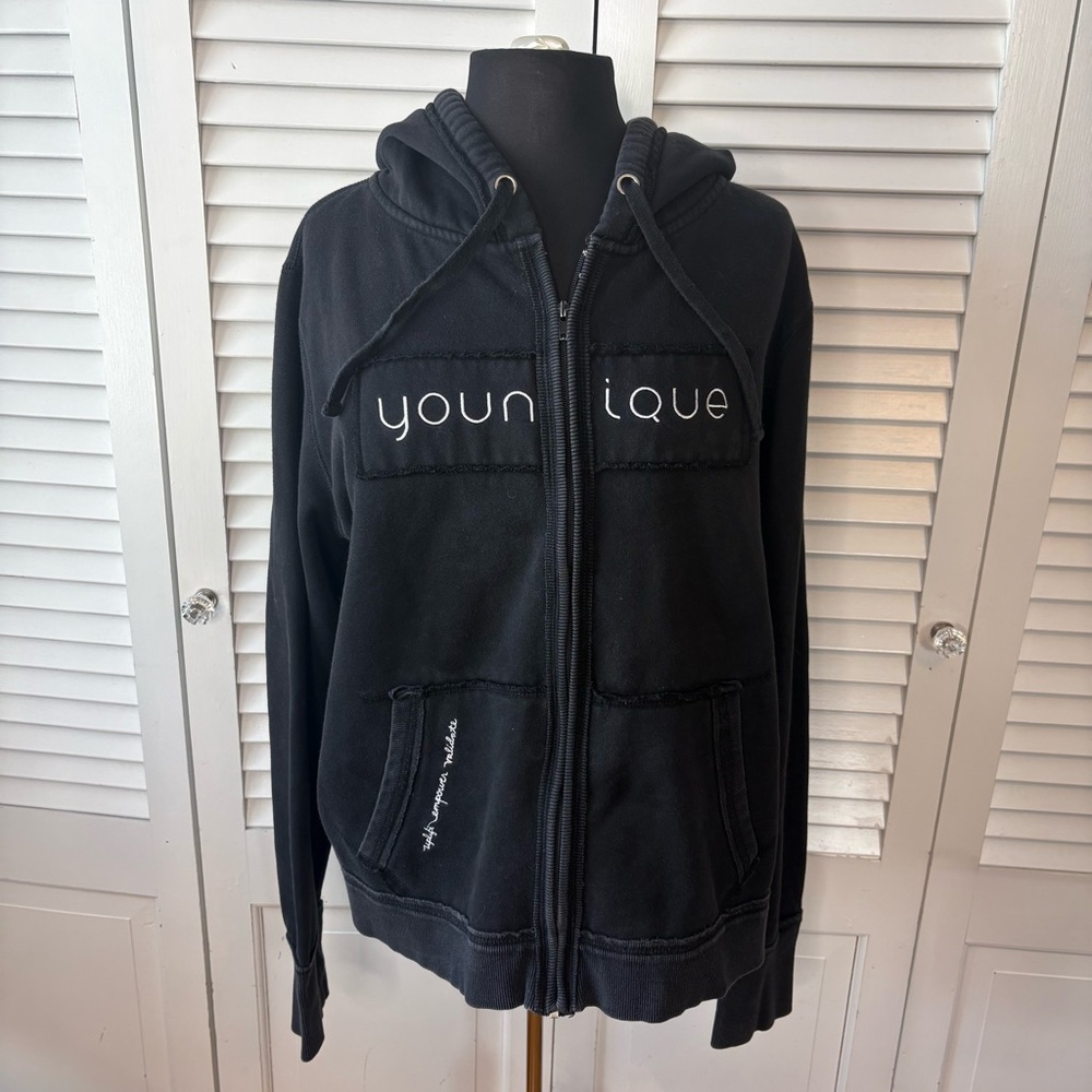 Younique Black Zip-Up Hoodie